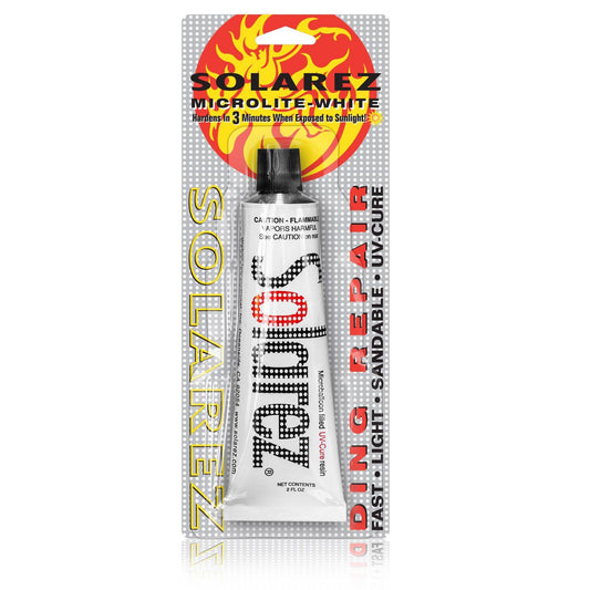 Solarez Polyester Microlite Filler for surfboard ding repair, UV-cure.