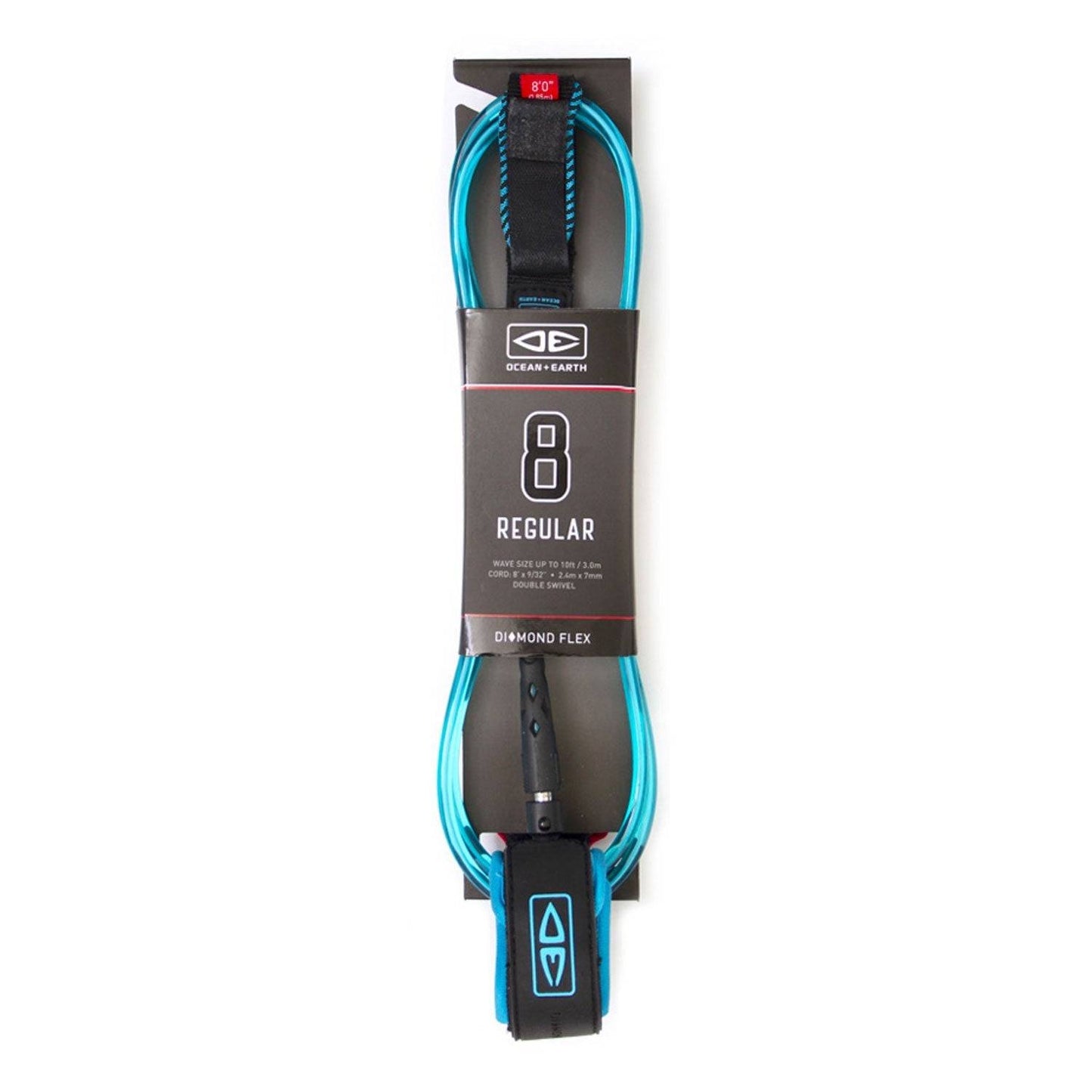 Diamond Flex Regular Surfboard Leash - 8ft