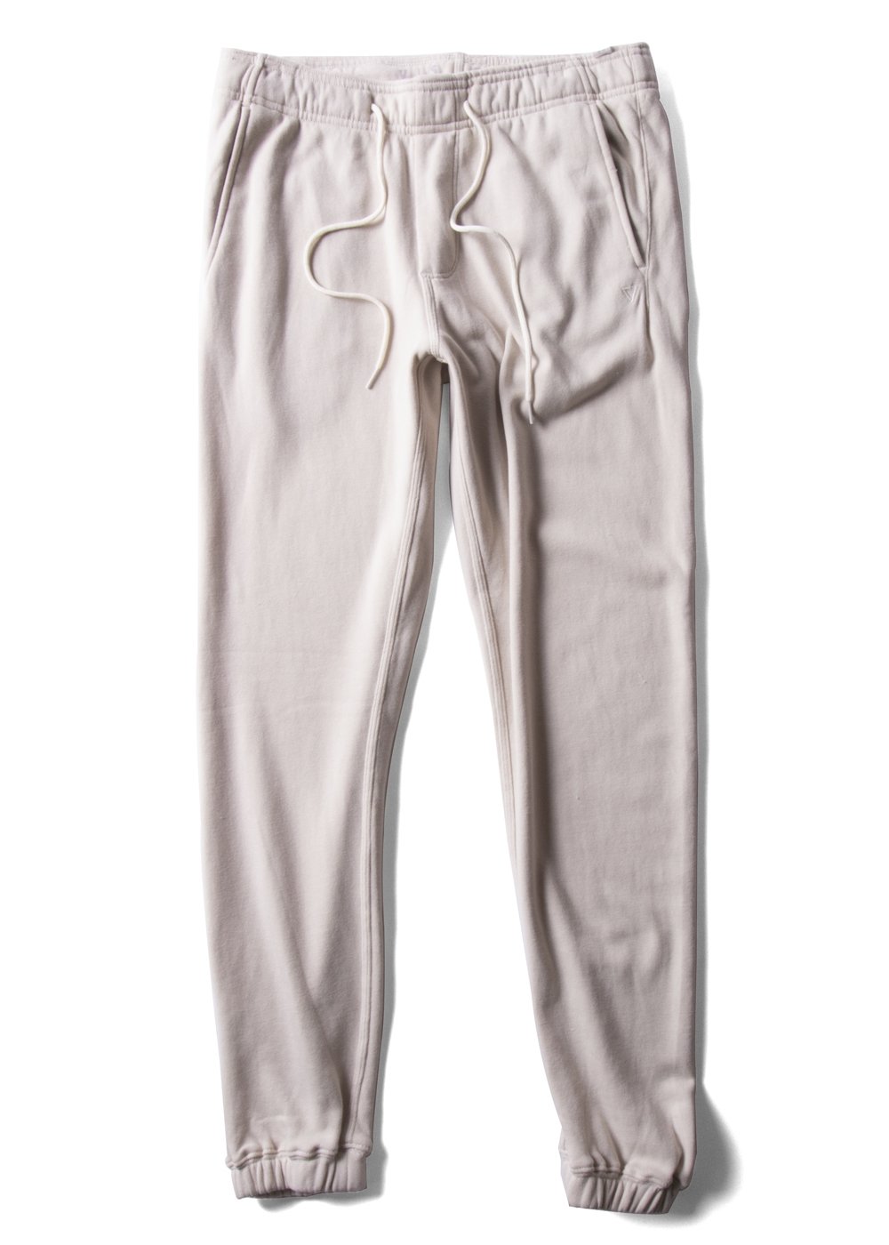 Solid Sets Eco Elastic Sweatpant in Driftwood, front view with drawstring waist.