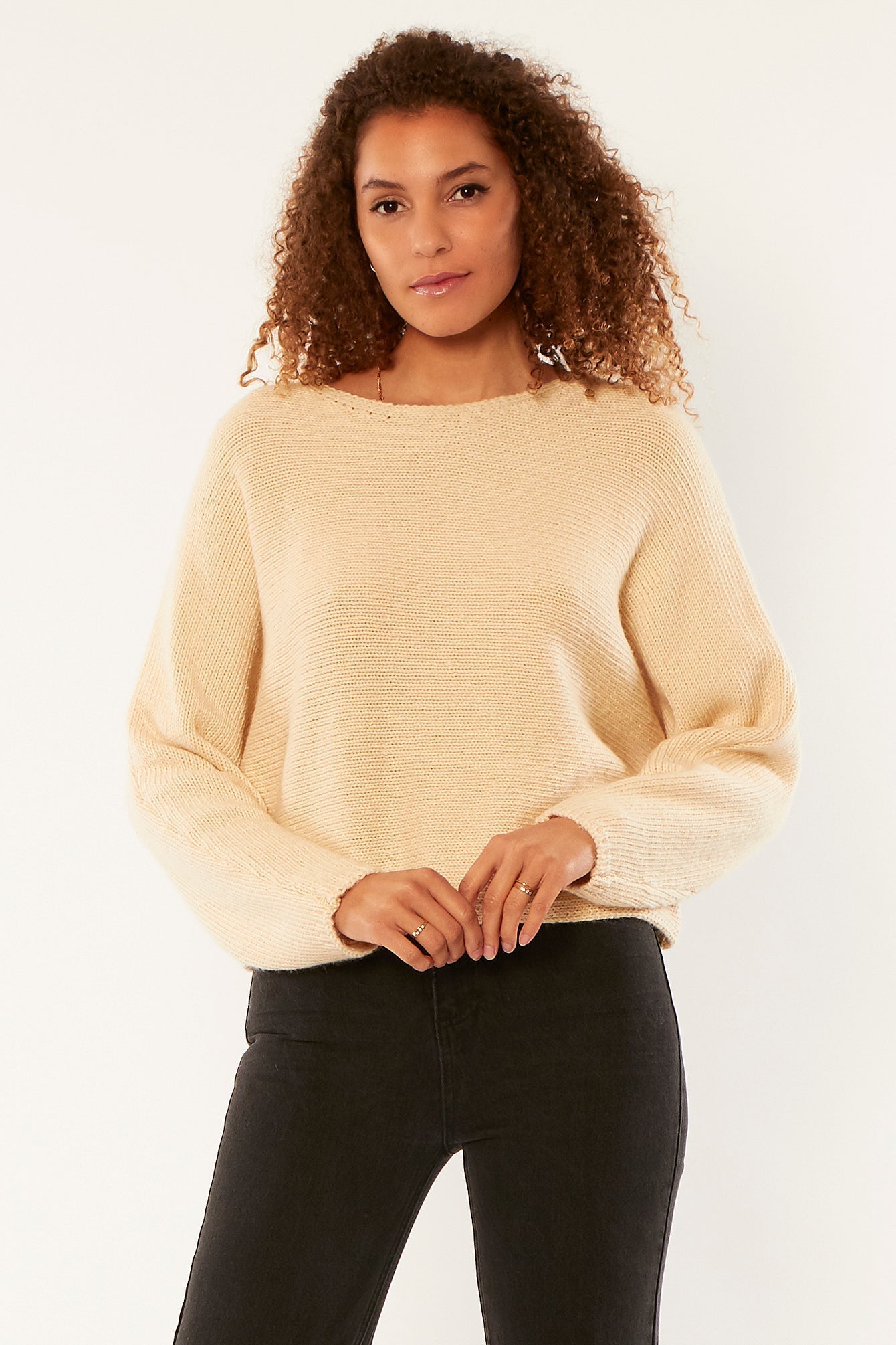Amuse society SOMMER LONG SLEEVE KNIT SWEATER