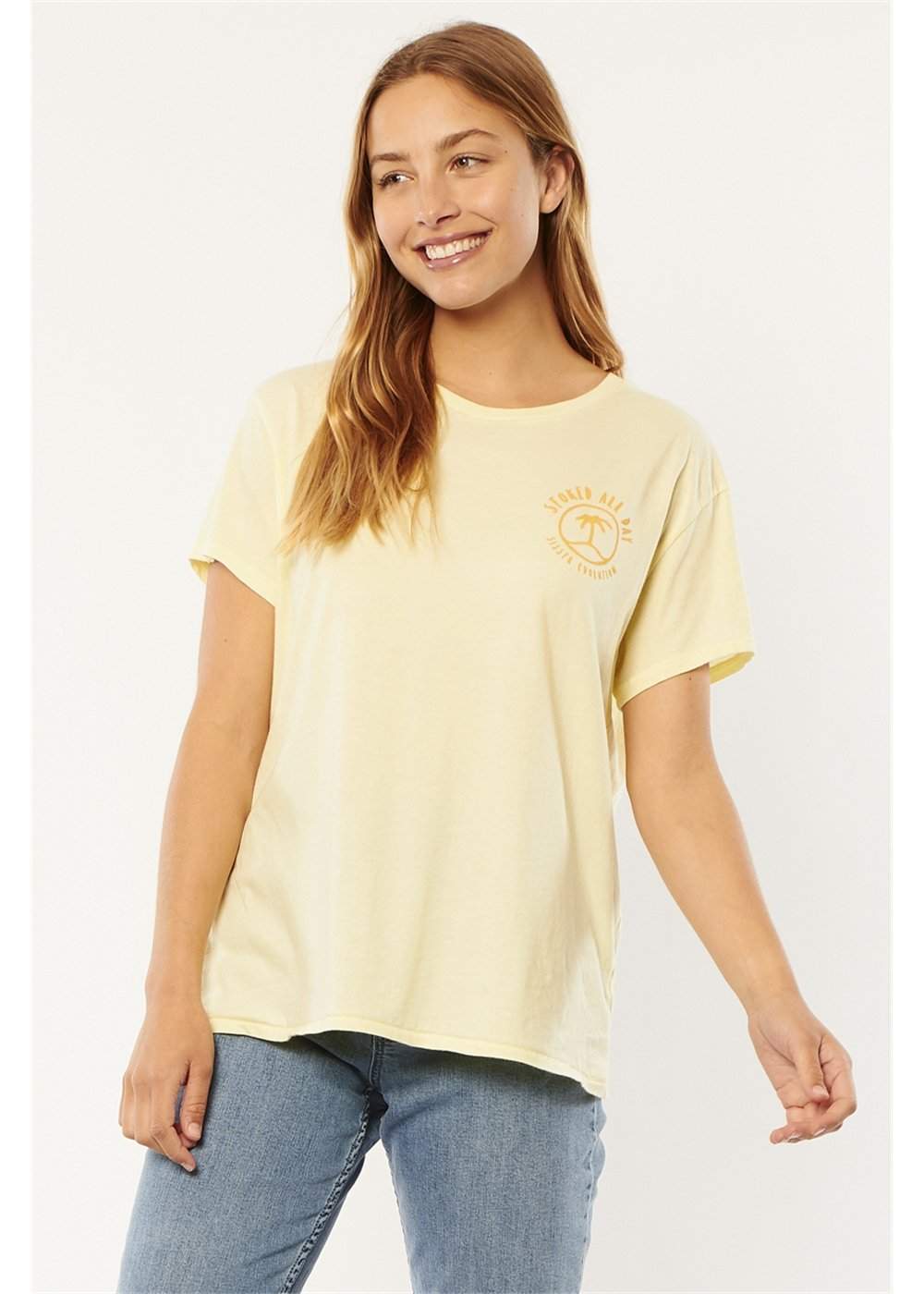 Sisstrevolution All Day Knit Tee in Lemon