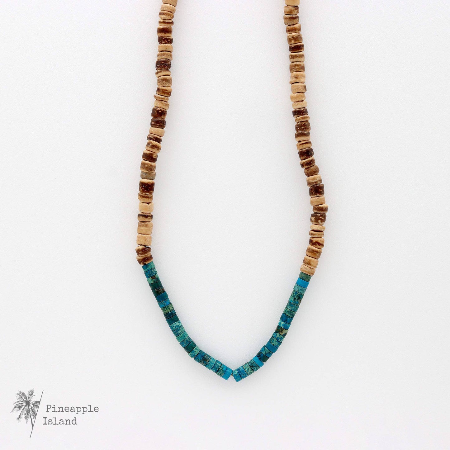 Pineapple island Koʻolau Wood Beaded Necklace