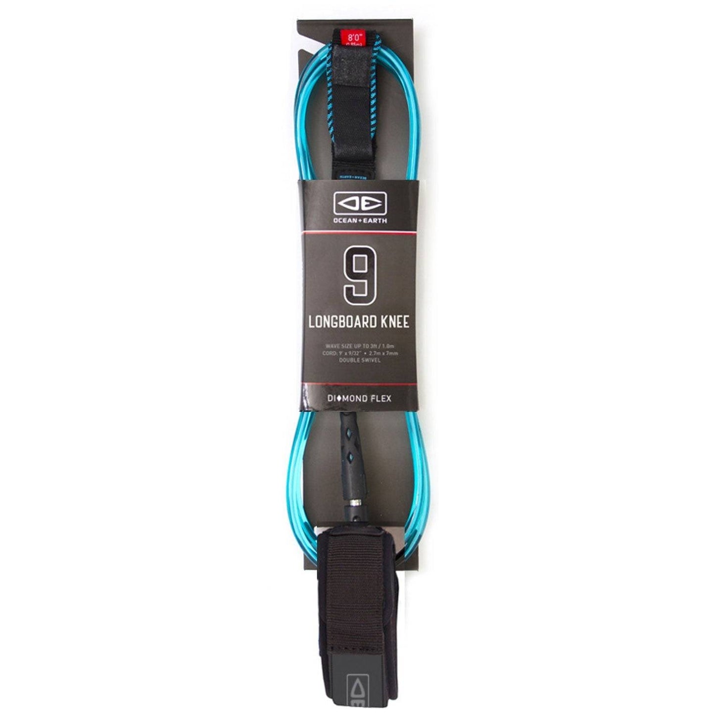 Diamond Flex Longboard Knee 9ft Leash for Comfort