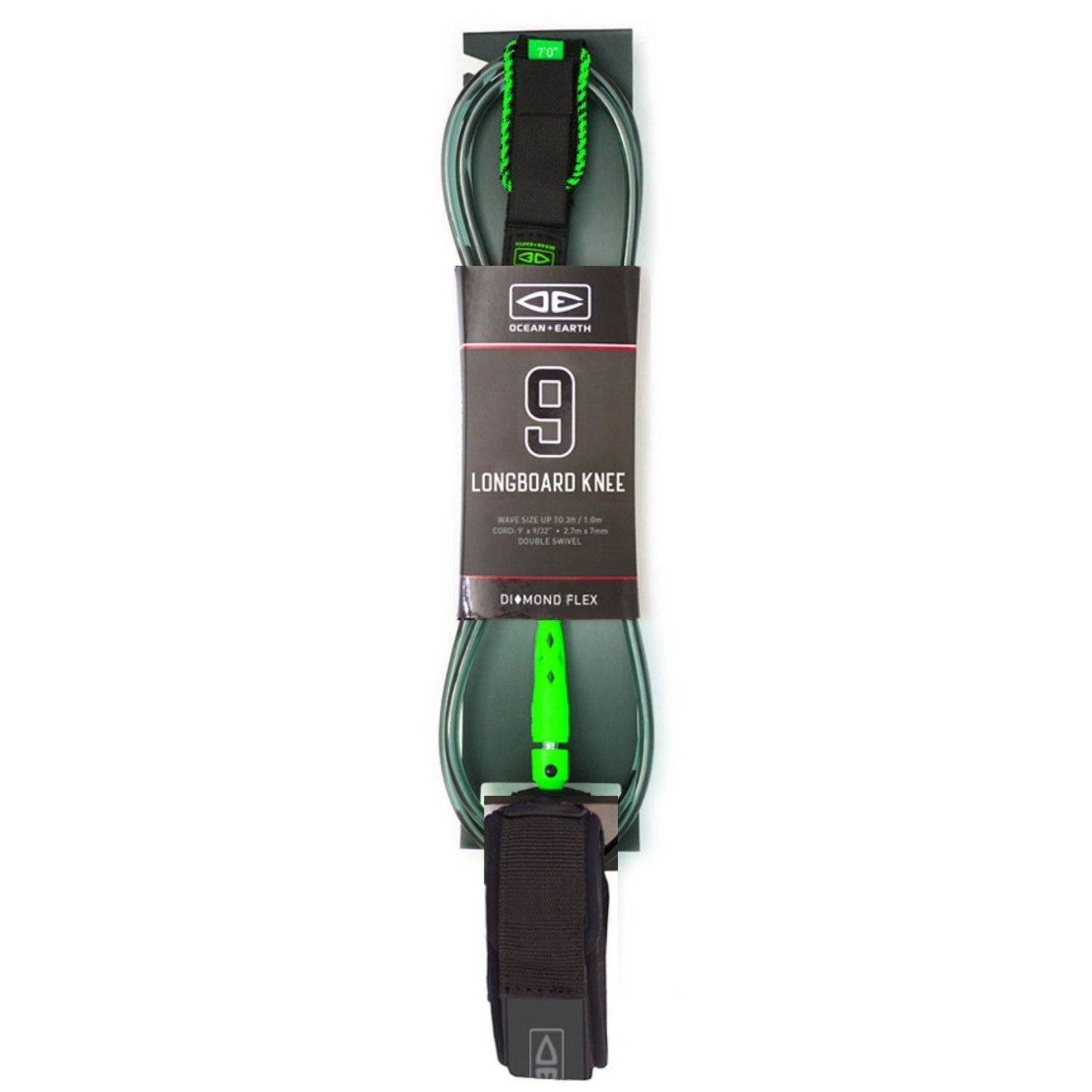 Diamond Flex Longboard Knee 9ft Leash for Comfort