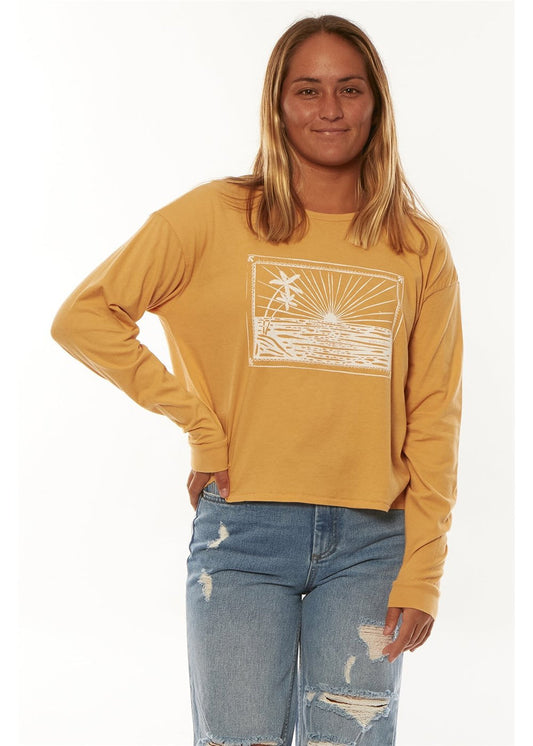 Sisstrevolution Sunny Days LS Knit Tee -  Sunkissed Sands