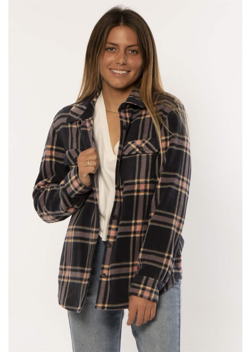 Sisstrevolution Nights Ls Wvn Fleece Top