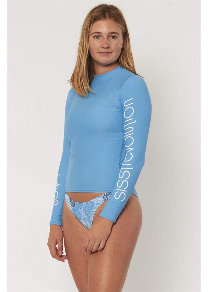 SIsstrevolution Solid Tides Rashguard in Ocean blue