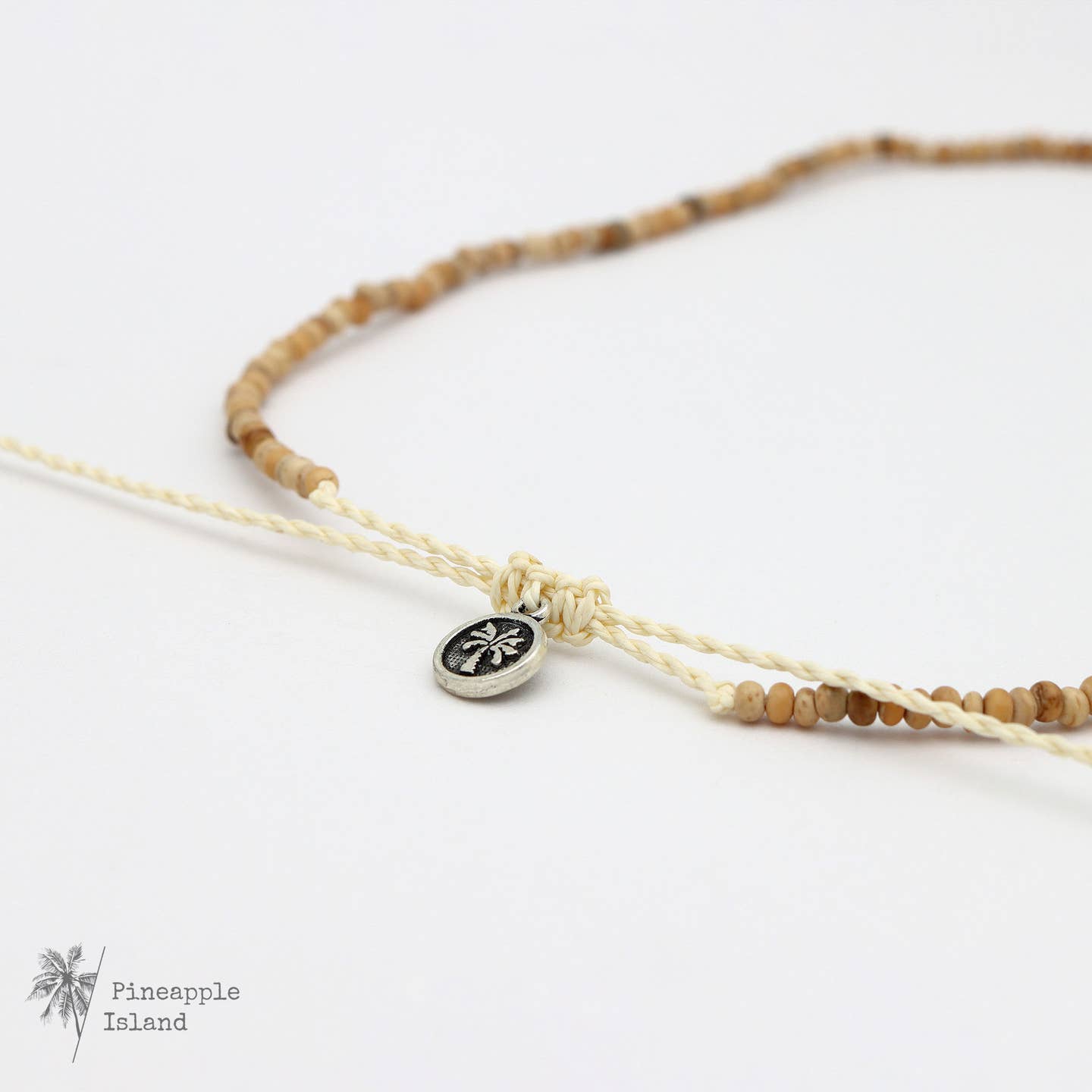 Pineapple Island Natural Wood shiva shell Choker Necklace