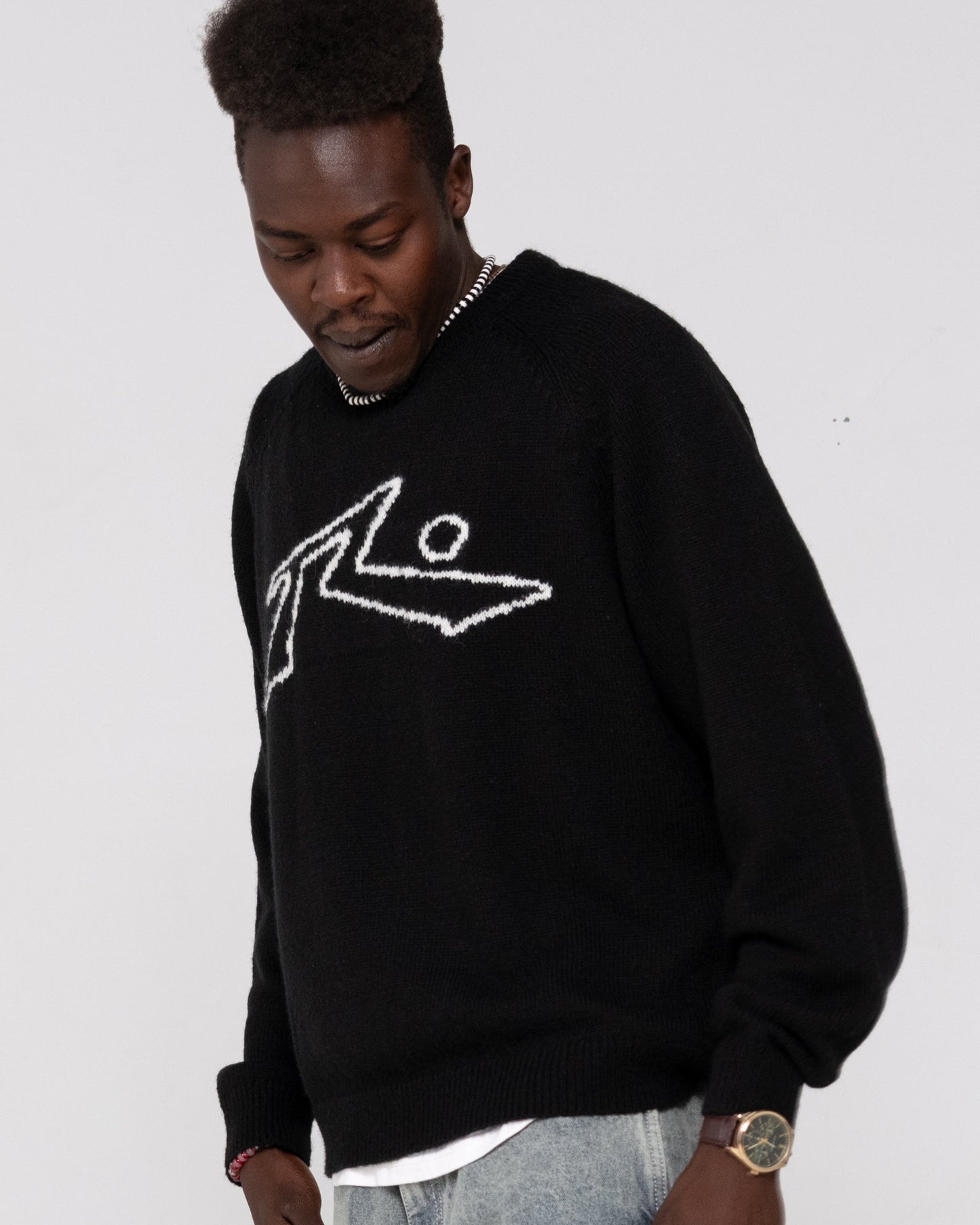 Rusty Lazy Mohair Knitted Crew