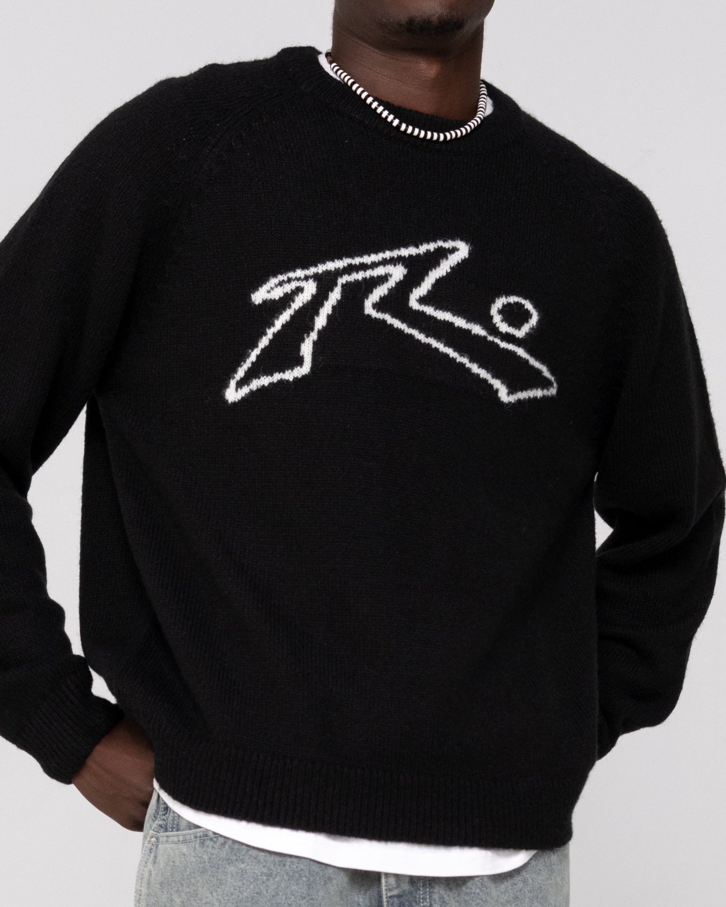 Rusty Lazy Mohair Knitted Crew