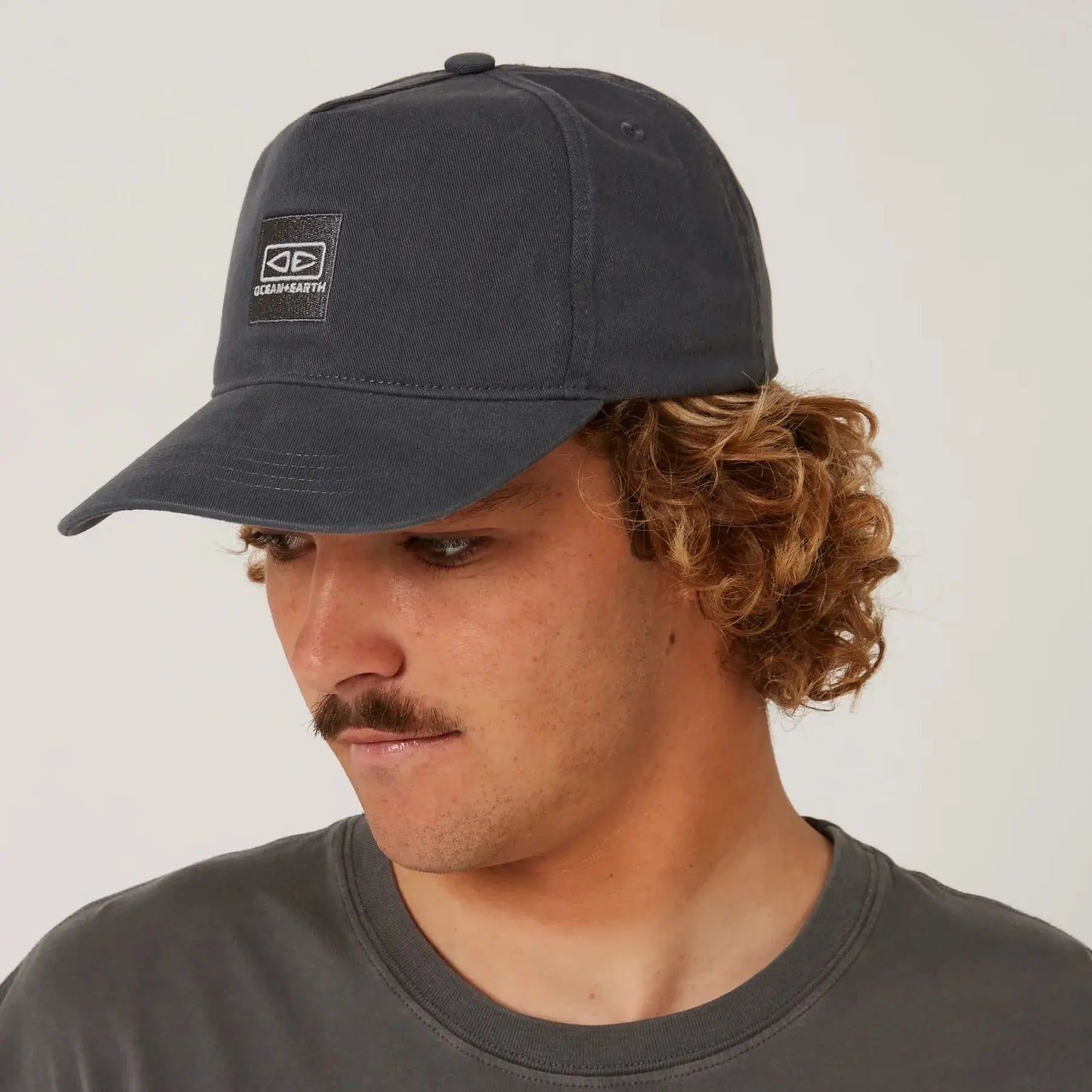 Washed Cotton Snap Back Cap - 5 Panel Style