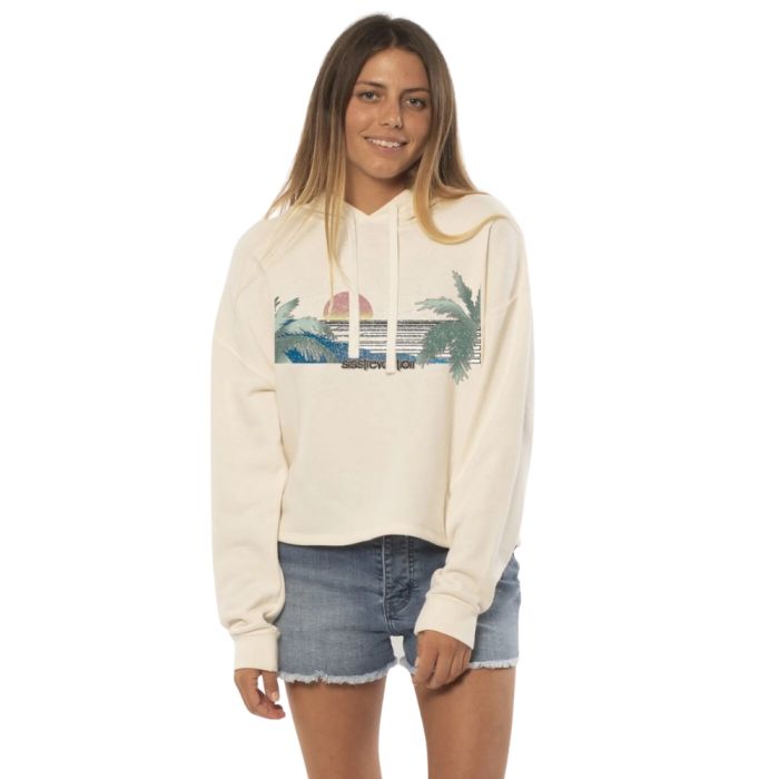 Sisstr Lines Ls Crop Knt Flc Hoodie