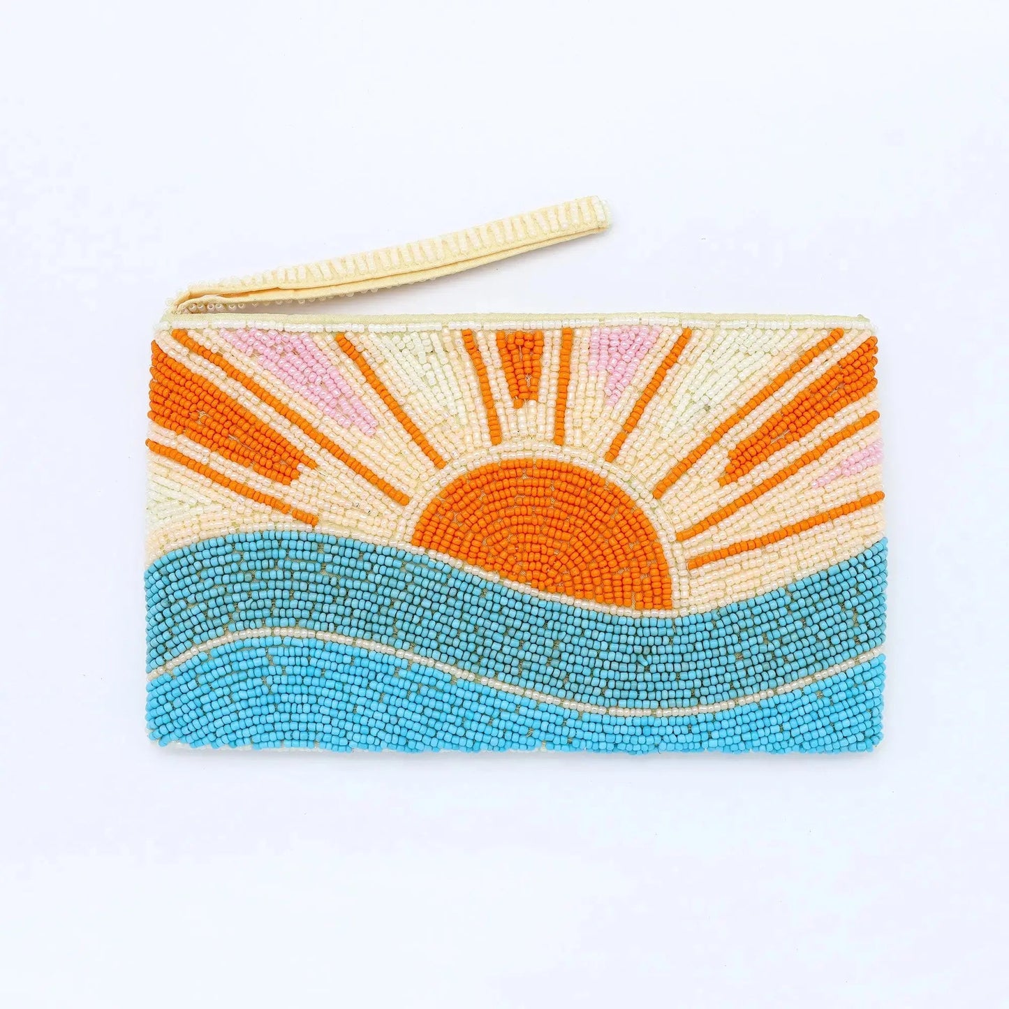 Large Sunrise Beaded Pouch