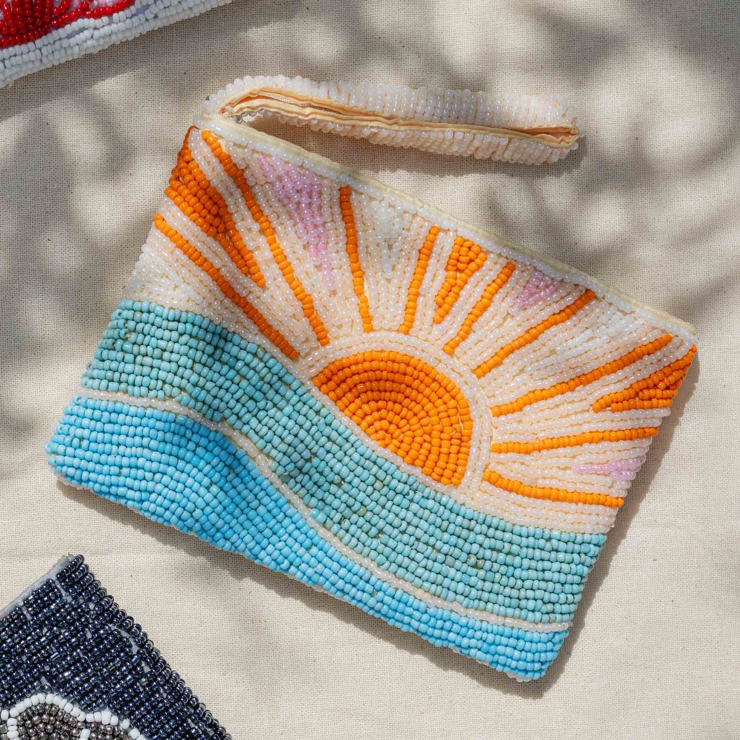 Sunrise Beaded Pouch for Accessories