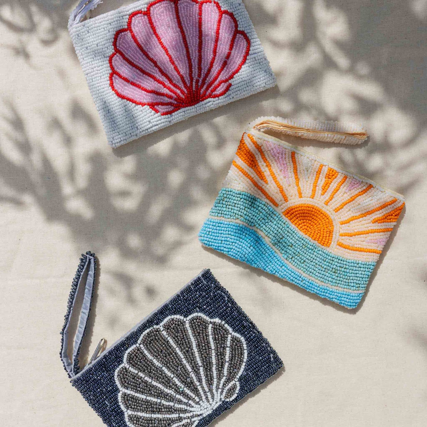 Sunrise Beaded Pouch for Accessories