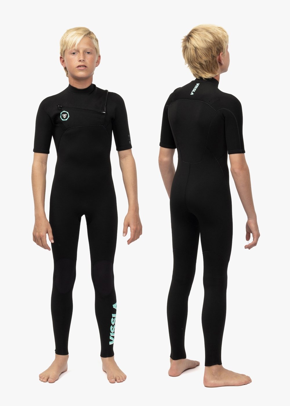 Vissla 7 Seas Boys 2-2 Ss Full Suit in Black