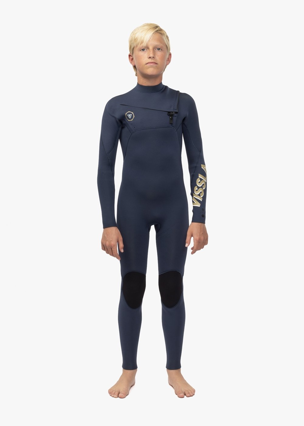 Vissla 7 Seas boys full chest zip wetsuit for water sports