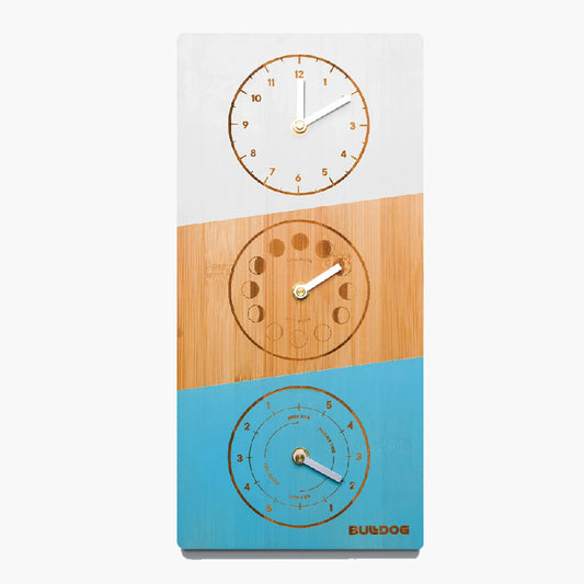 Bulldog Tide Clock Triple Dial - Time Moon Tide
