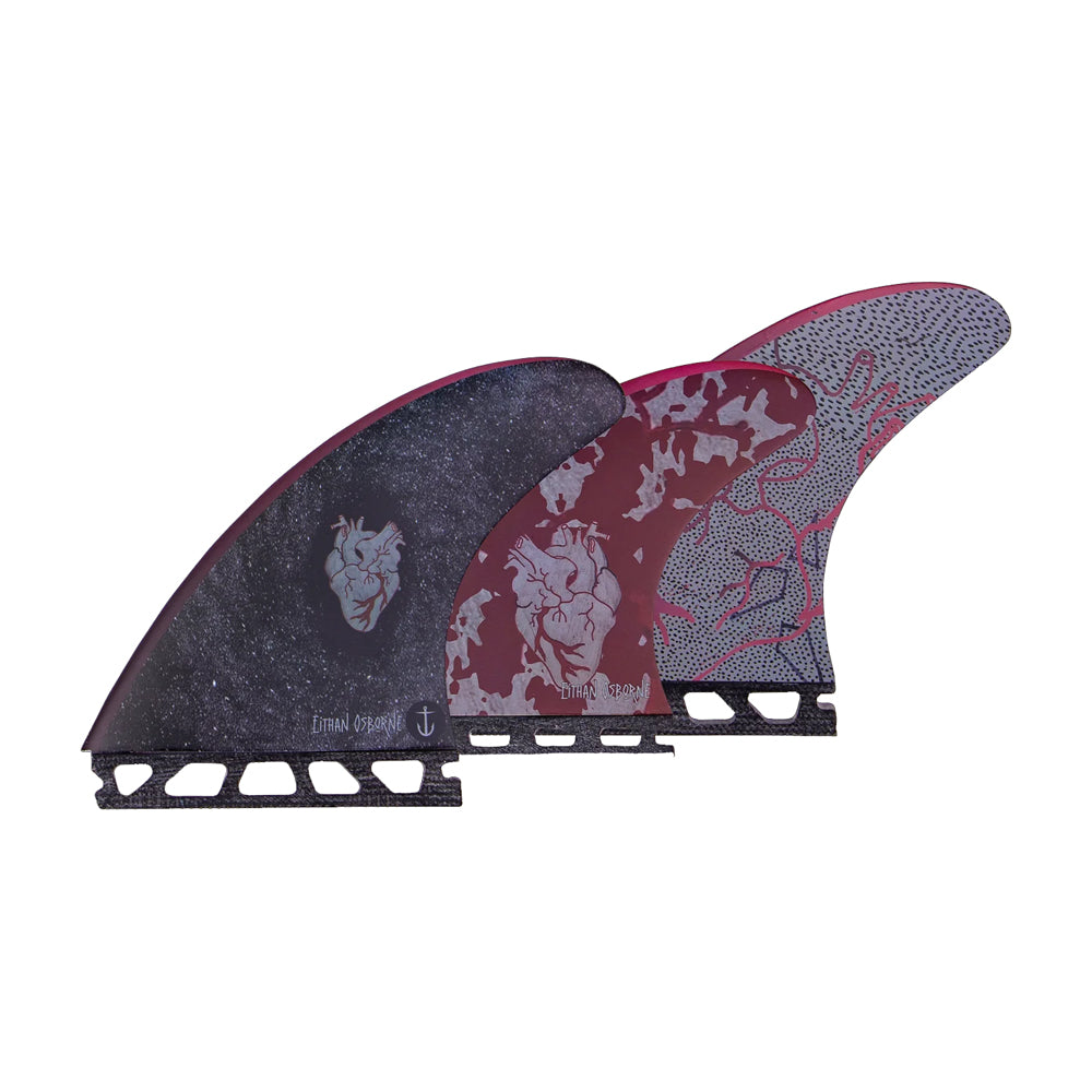 Captain Fin Co - Eithan Osbourne Heart Tri - SM/MD/LG - Black (Futures)
