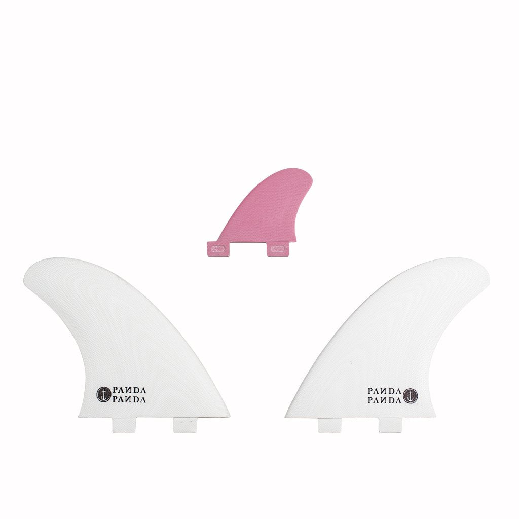 Captain Fin Co - Panda Twin + Trailer - Large - White/Pink (FCS)