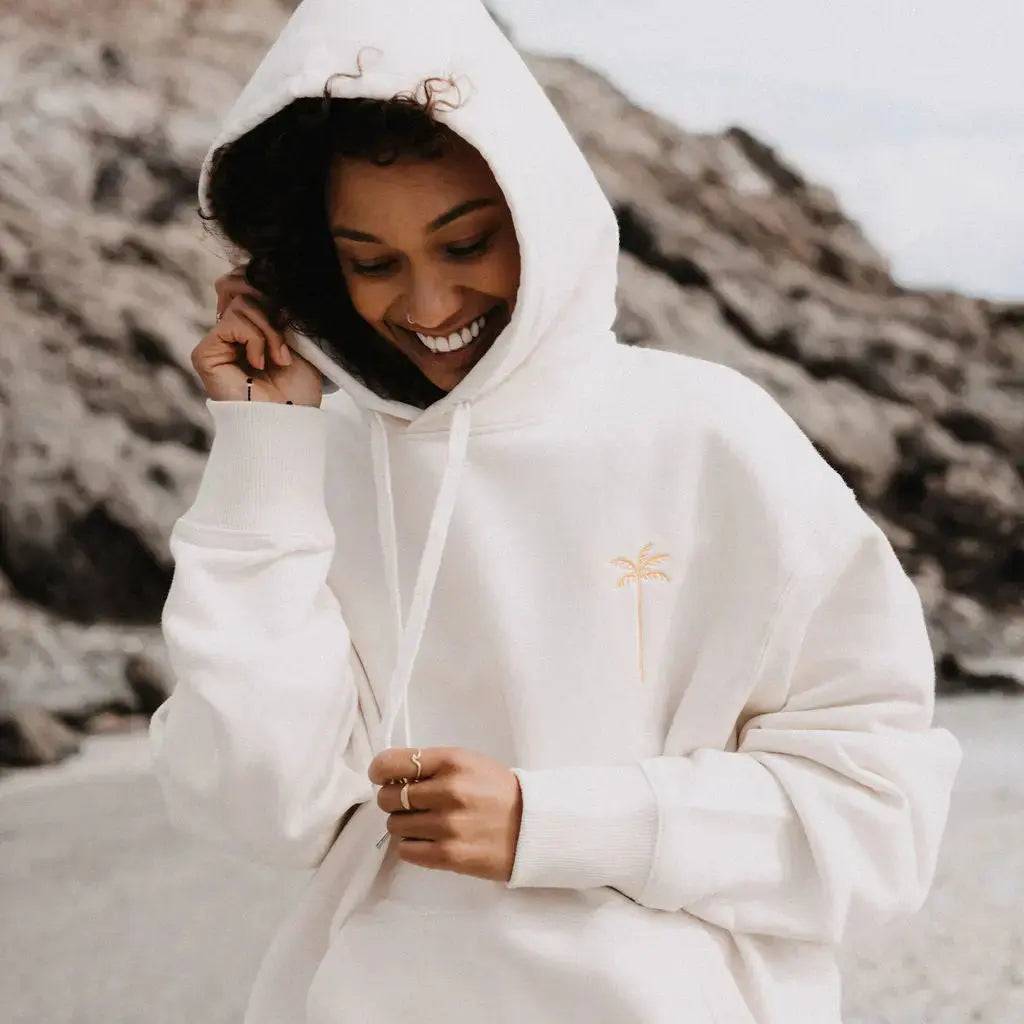 Palm Tree Embroidered Hoodie