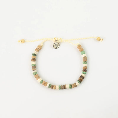 Pineapple Island Laut Coconut Wood Beaded Anklet