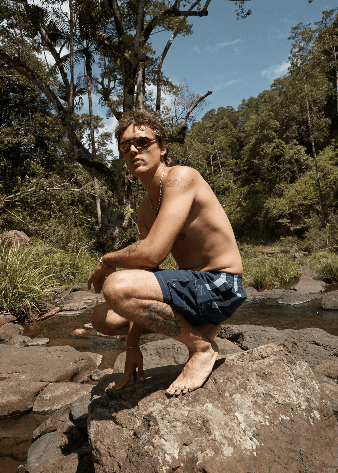 AFENDS House Related Cargo Swim Short 20" - Deep Sea