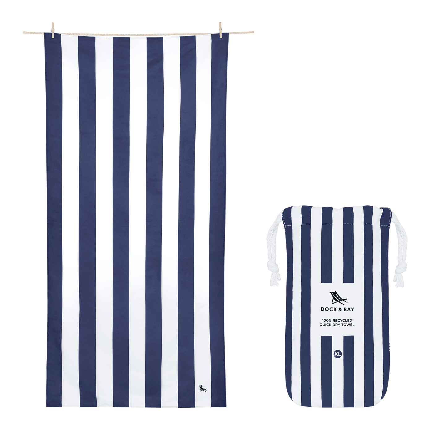 XL Quick-Dry Whitsunday Blue Beach Towel