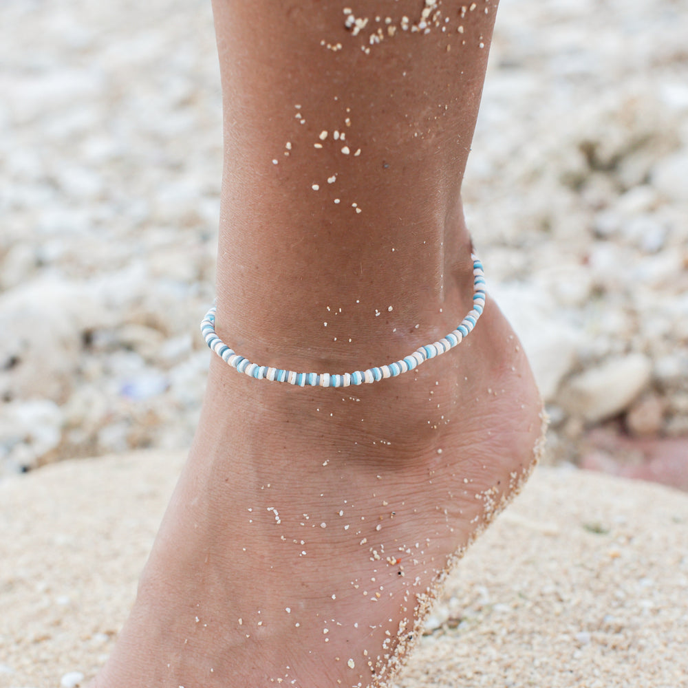 Pineapple island Avalon Clay Beaded Anklet