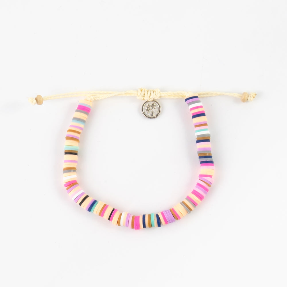 Colorful Pineapple Island bracelet FIM-009 with adjustable cord.