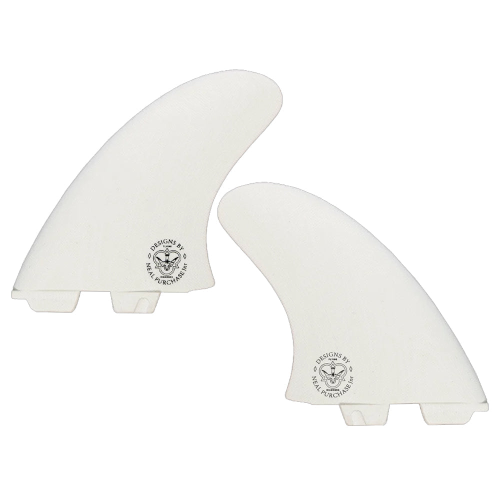 Flying Diamonds - Neal Purchase Jr - Apex Twin Fins - FCSII - White