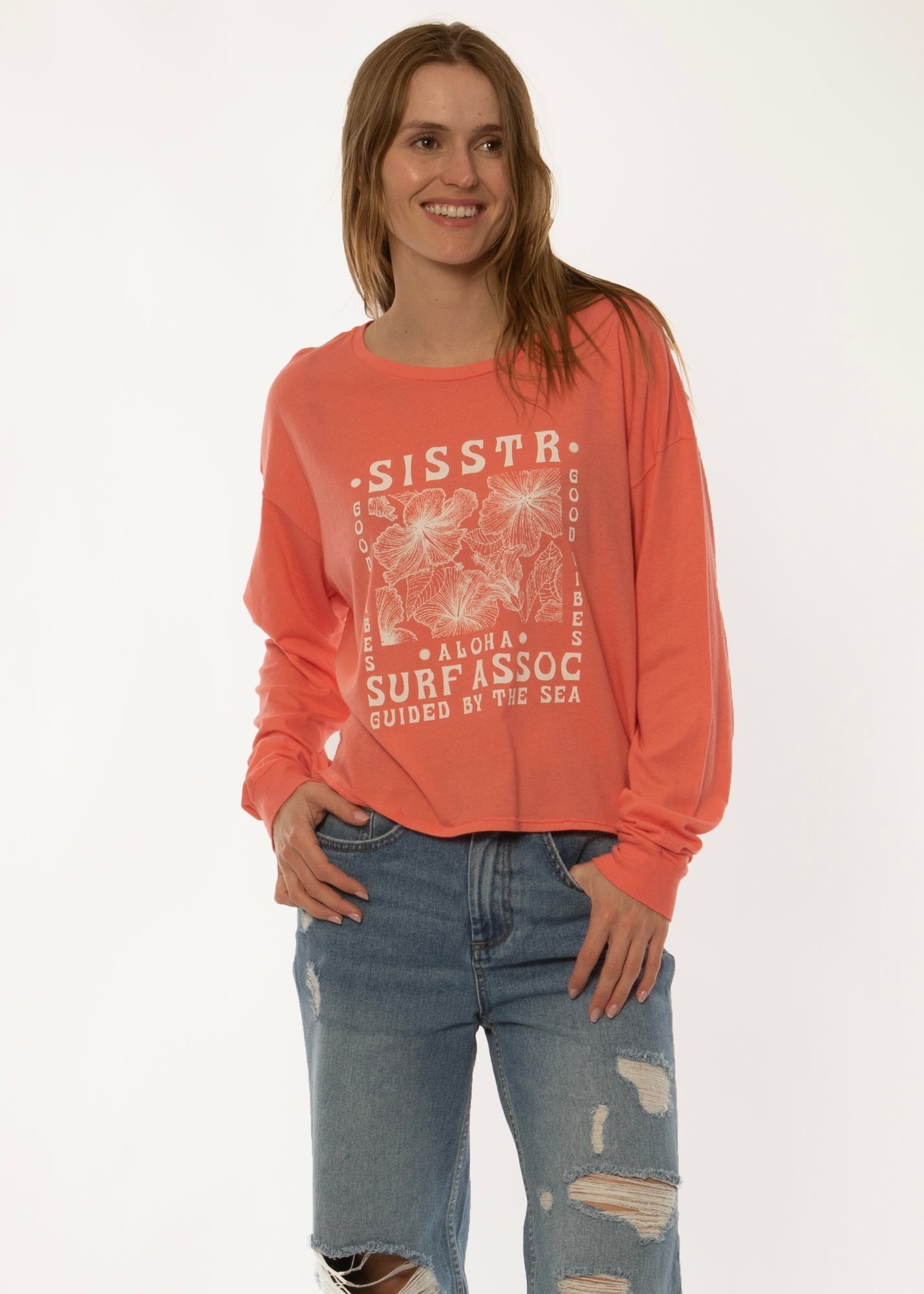 Sisstrevolution Good Vibes Ls Knit Tee