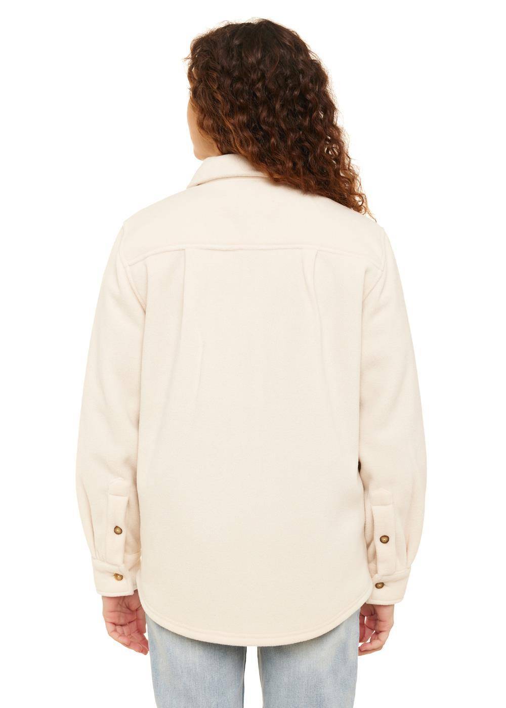 Sisstr Michelle Eco-Zy Shirt in sea salt, back view showcasing mid-length design.