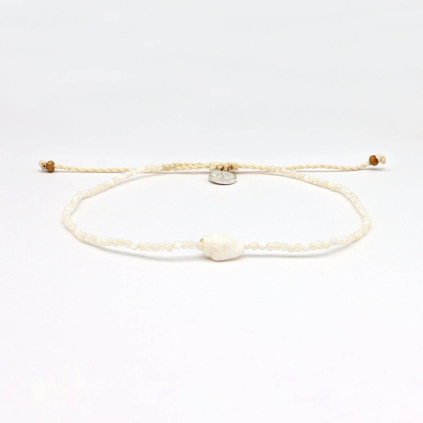 Pineapple Island Giada Melati Shell Beaded Anklet