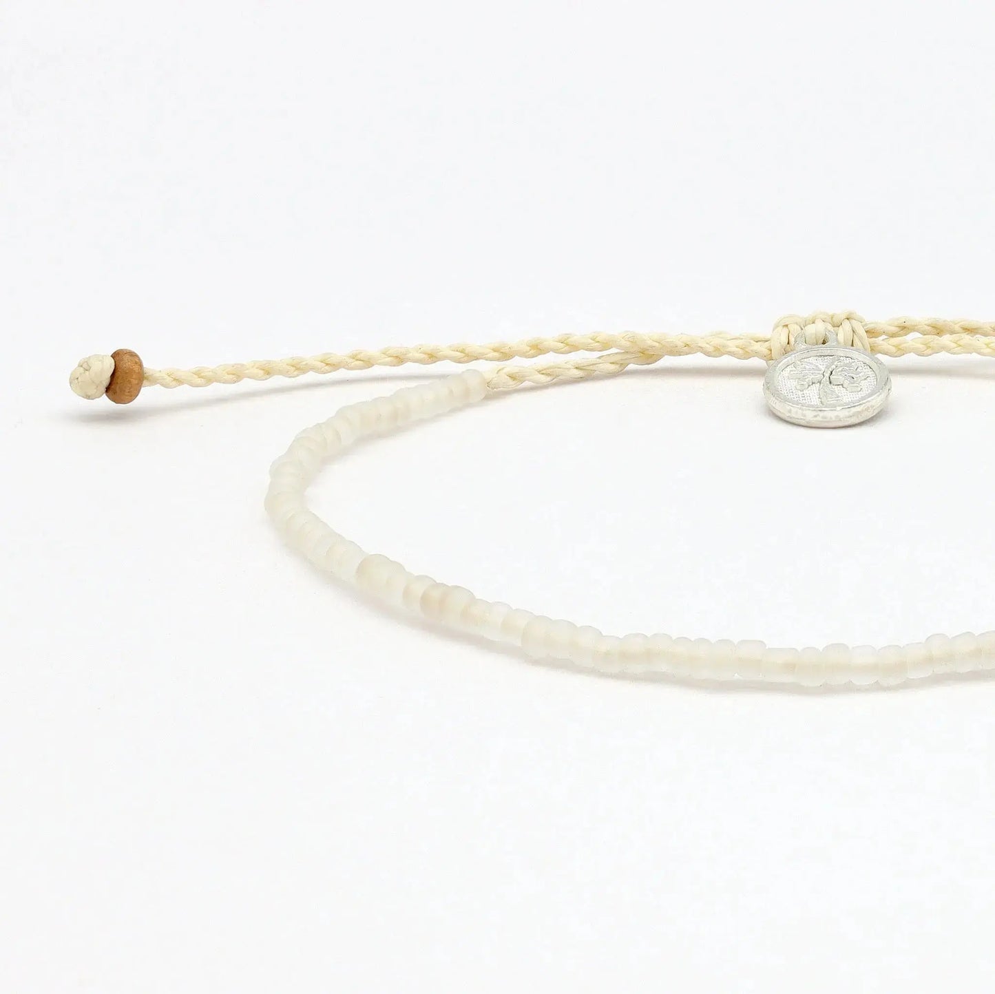 Ka'anapali Frosted Glass Beaded Anklet Set