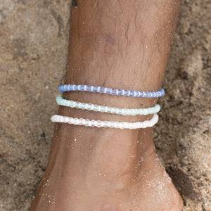 Pineapple Island Marley Glass Beaded Anklet