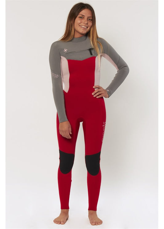 Sisstrevolution 7 Seas 3/2 Chest Full Wetsuit - red