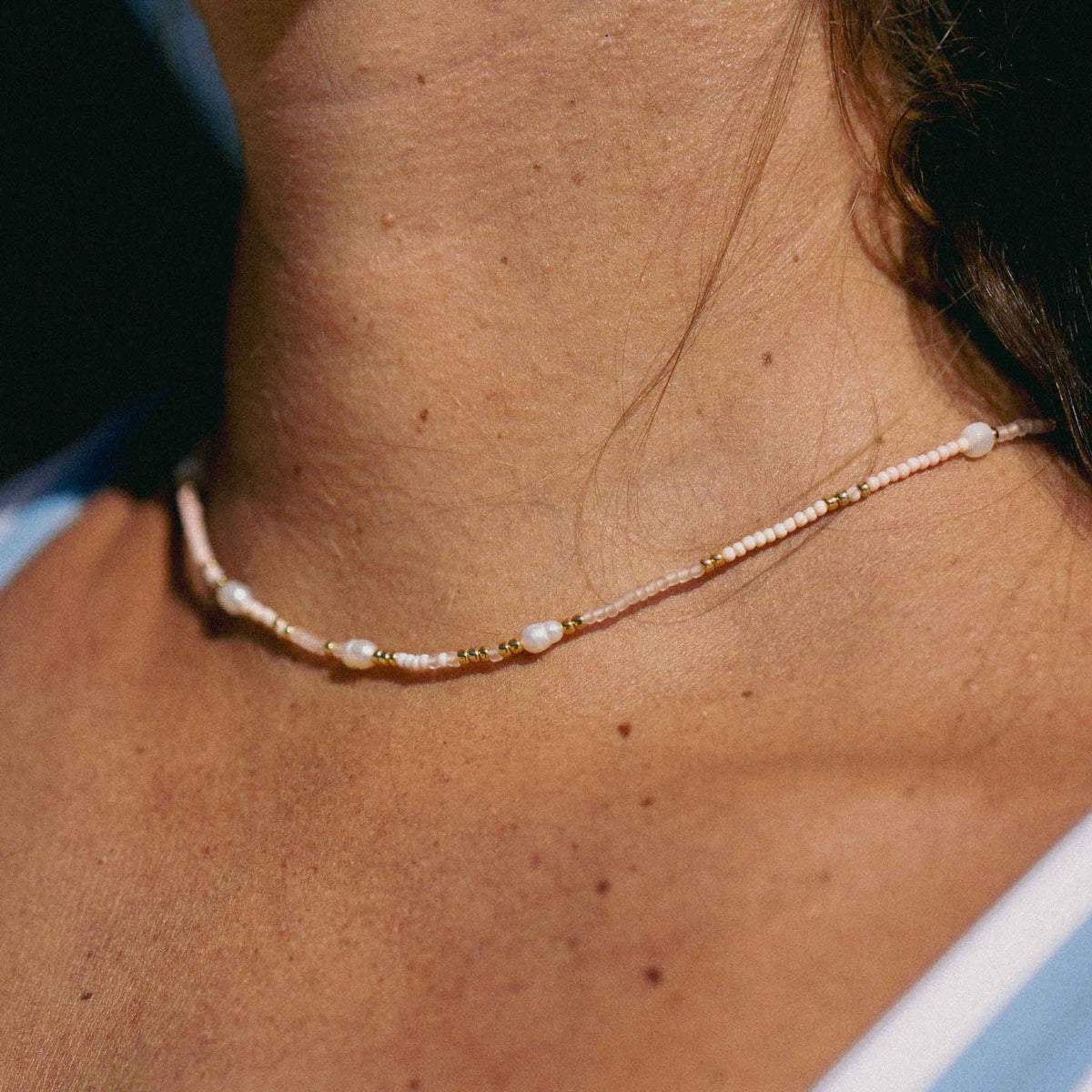 Giada Cinta Pearl Beaded Surf Necklace