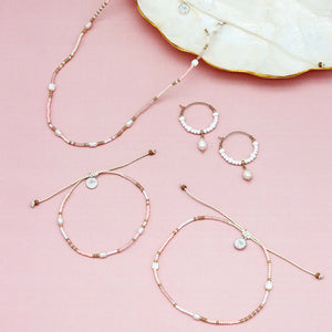 Pineapple Island Giada Cinta Pearl Beaded Surf Anklet - Turquoise