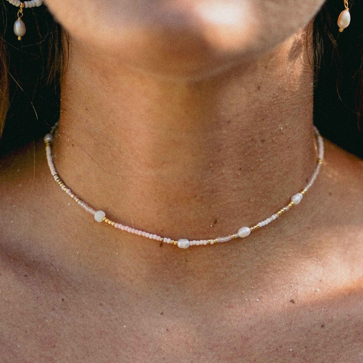Giada Cinta Pearl Beaded Surf Necklace