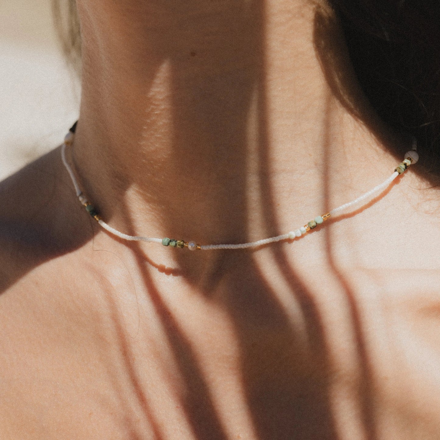Giada Pelita Beaded Necklace with Natural Elements