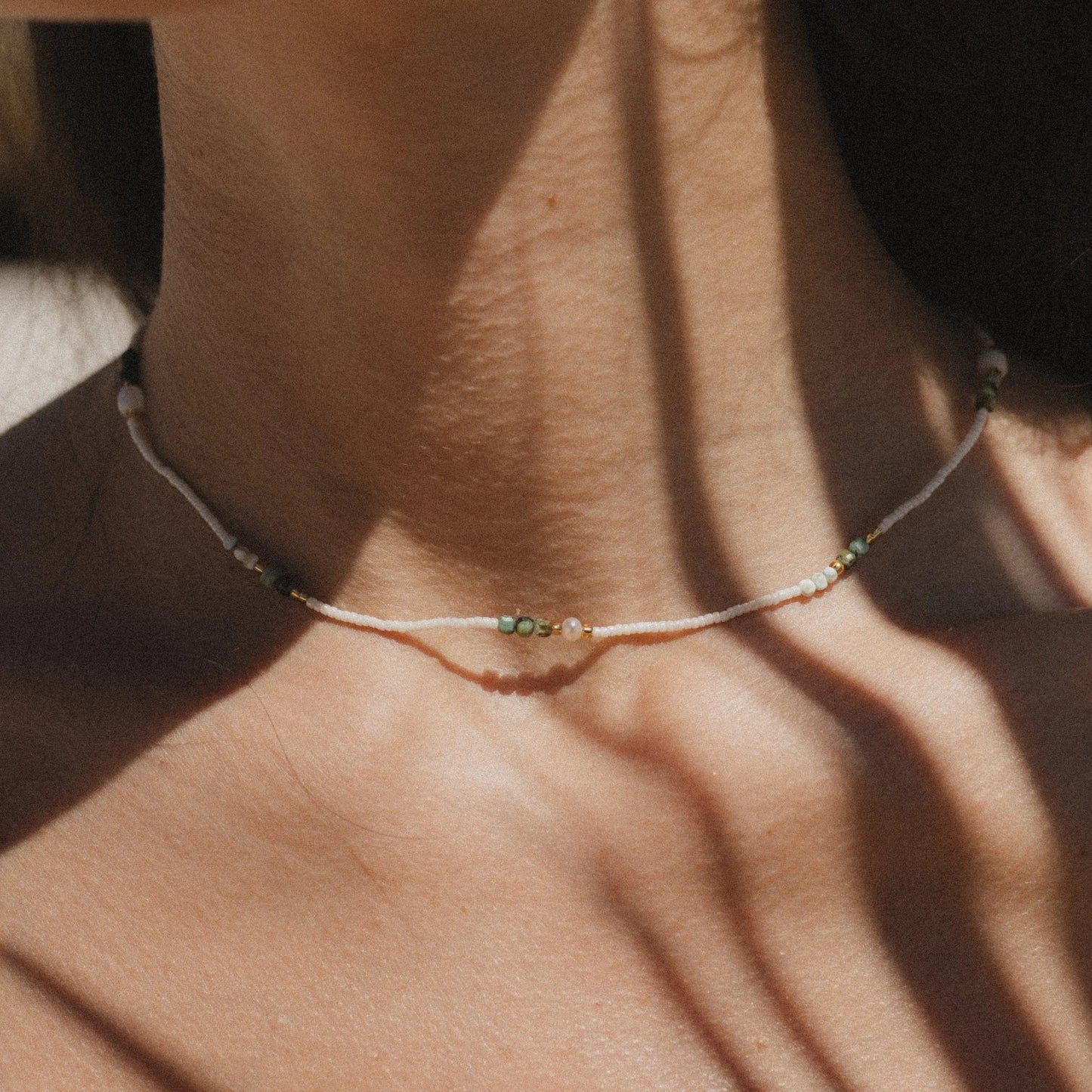Giada Pelita Beaded Necklace with Natural Elements