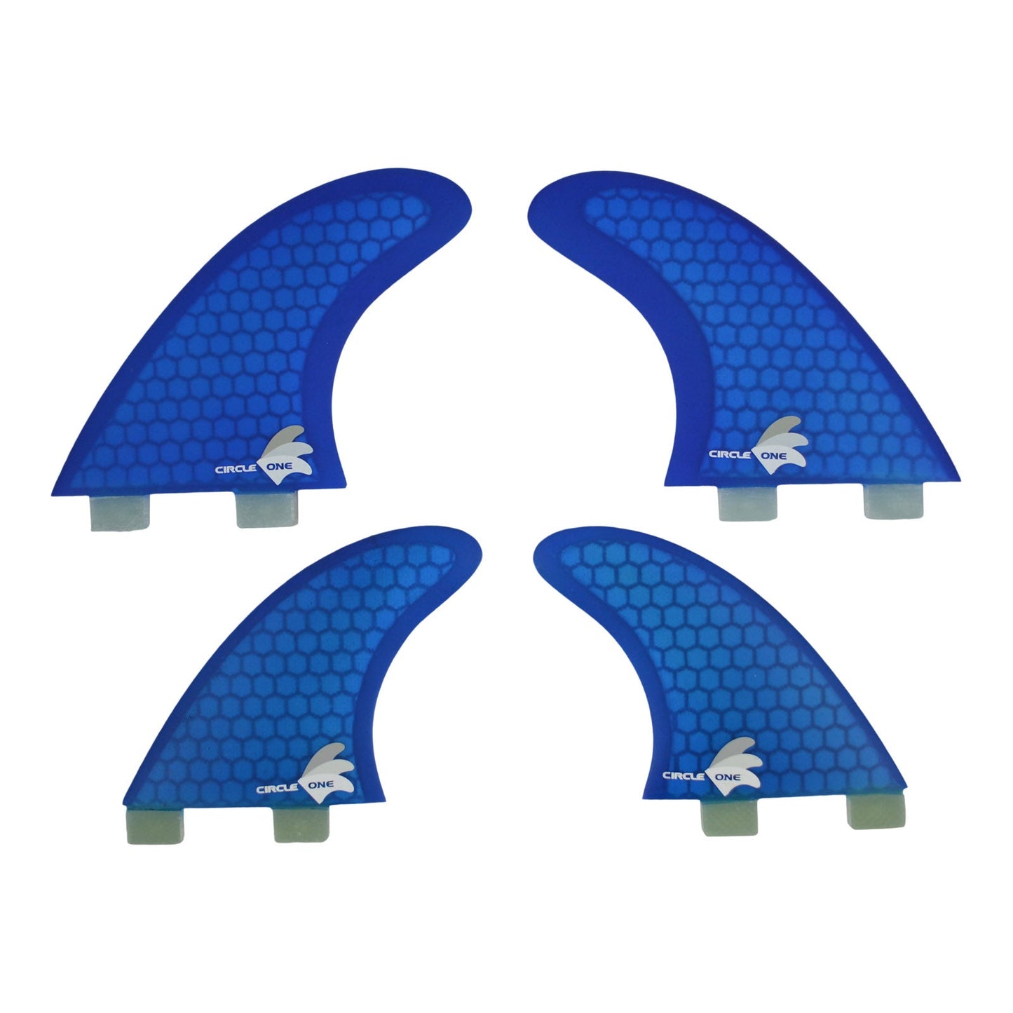 FCS Compatible Quad Surfboard Fins Set Honeycomb