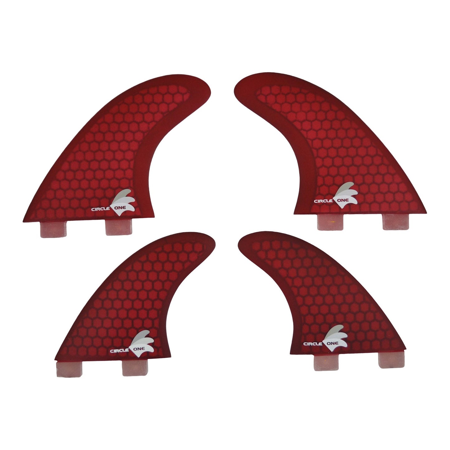 FCS Compatible Quad Surfboard Fins Set Honeycomb