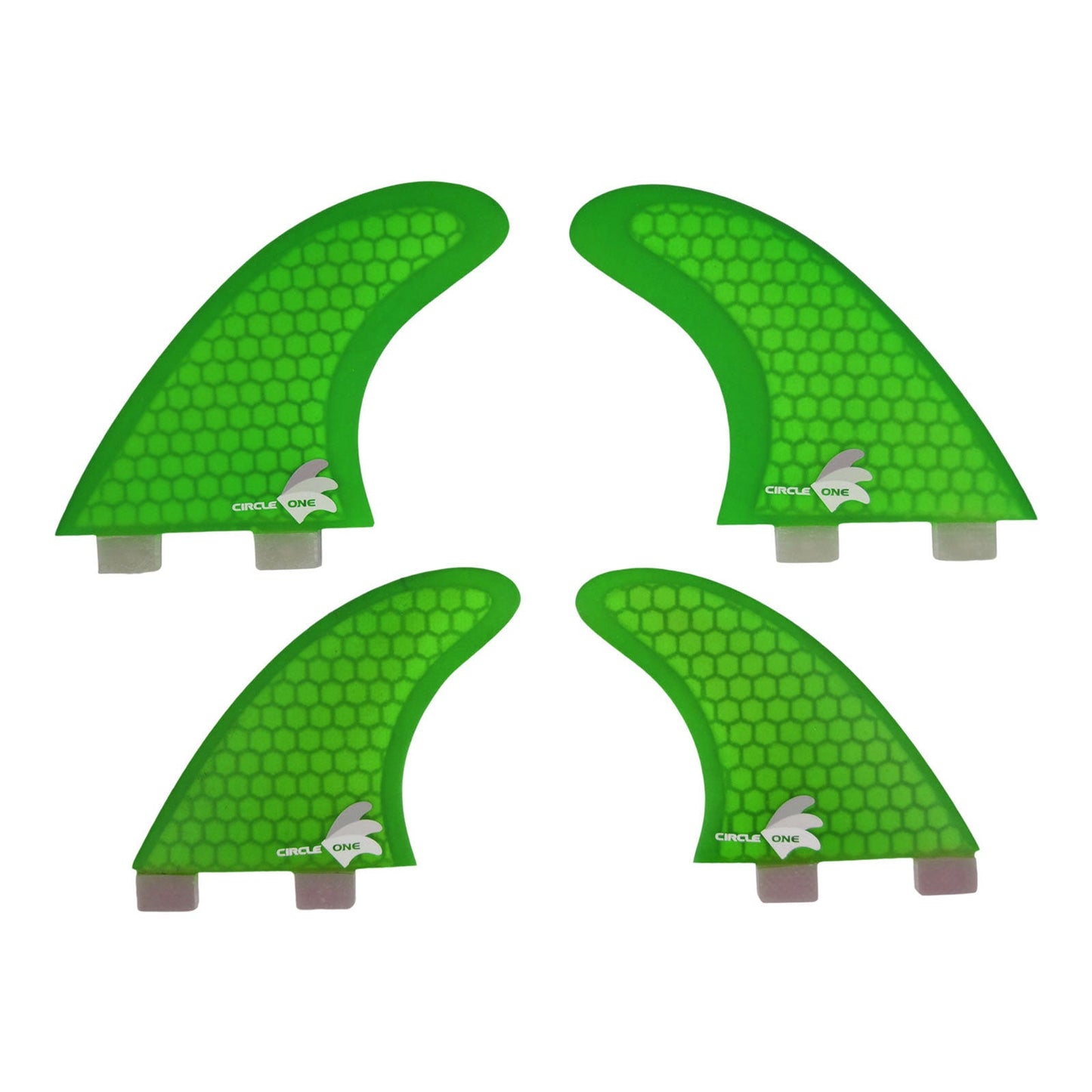 FCS Compatible Quad Surfboard Fins Set Honeycomb