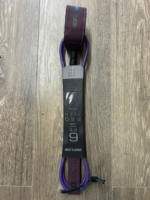 Deflow 6" 7MM Pro Tech Leash - white