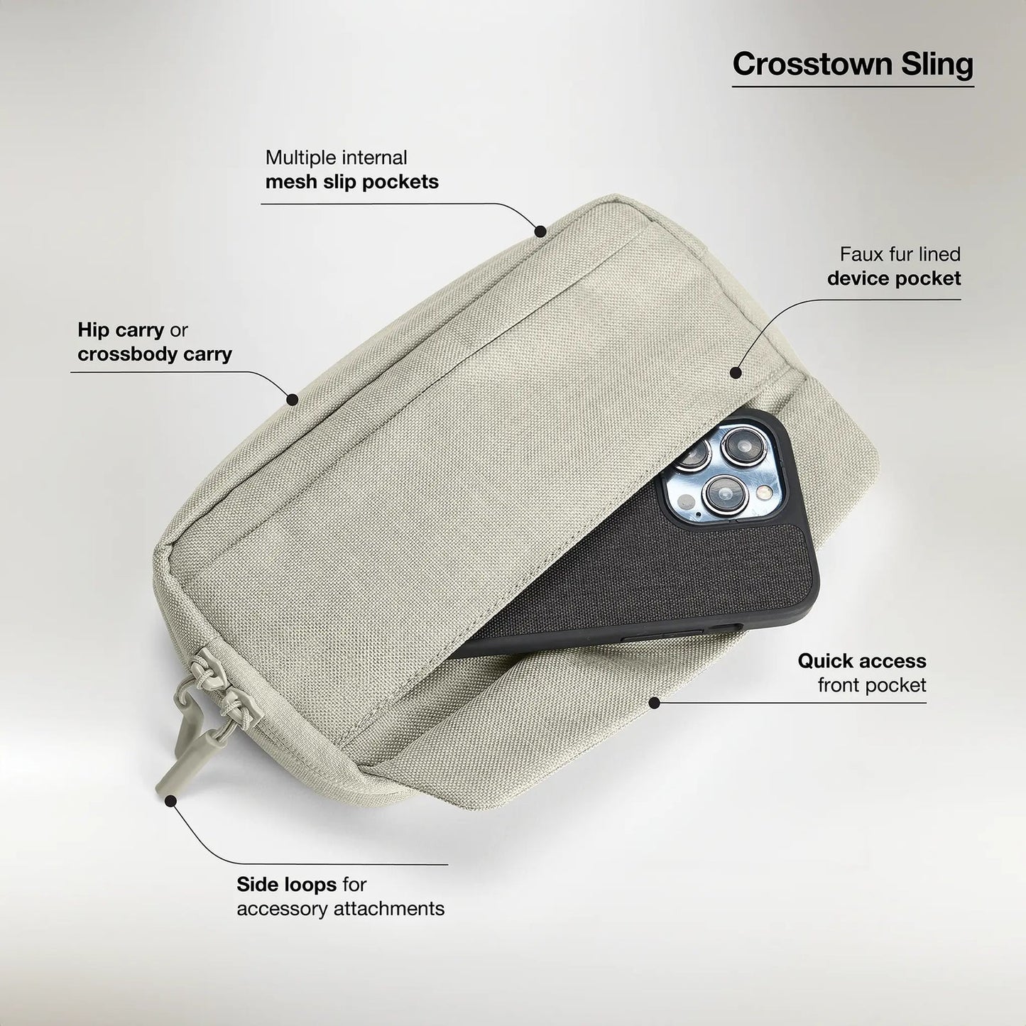 INCASE Crosstown Sling with Woolnex - Limestone