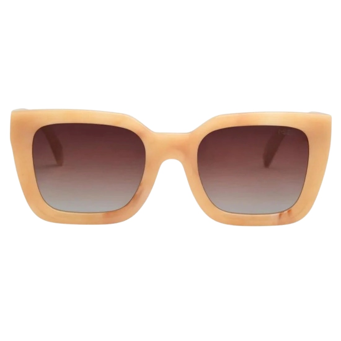 I-Sea Alden Polarized Sunglasses in Dolce De Leche with square frame.