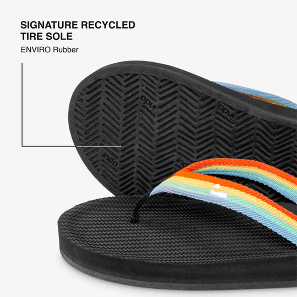 Indosole - Womens Flip Flops - Easy Living - Rainbow