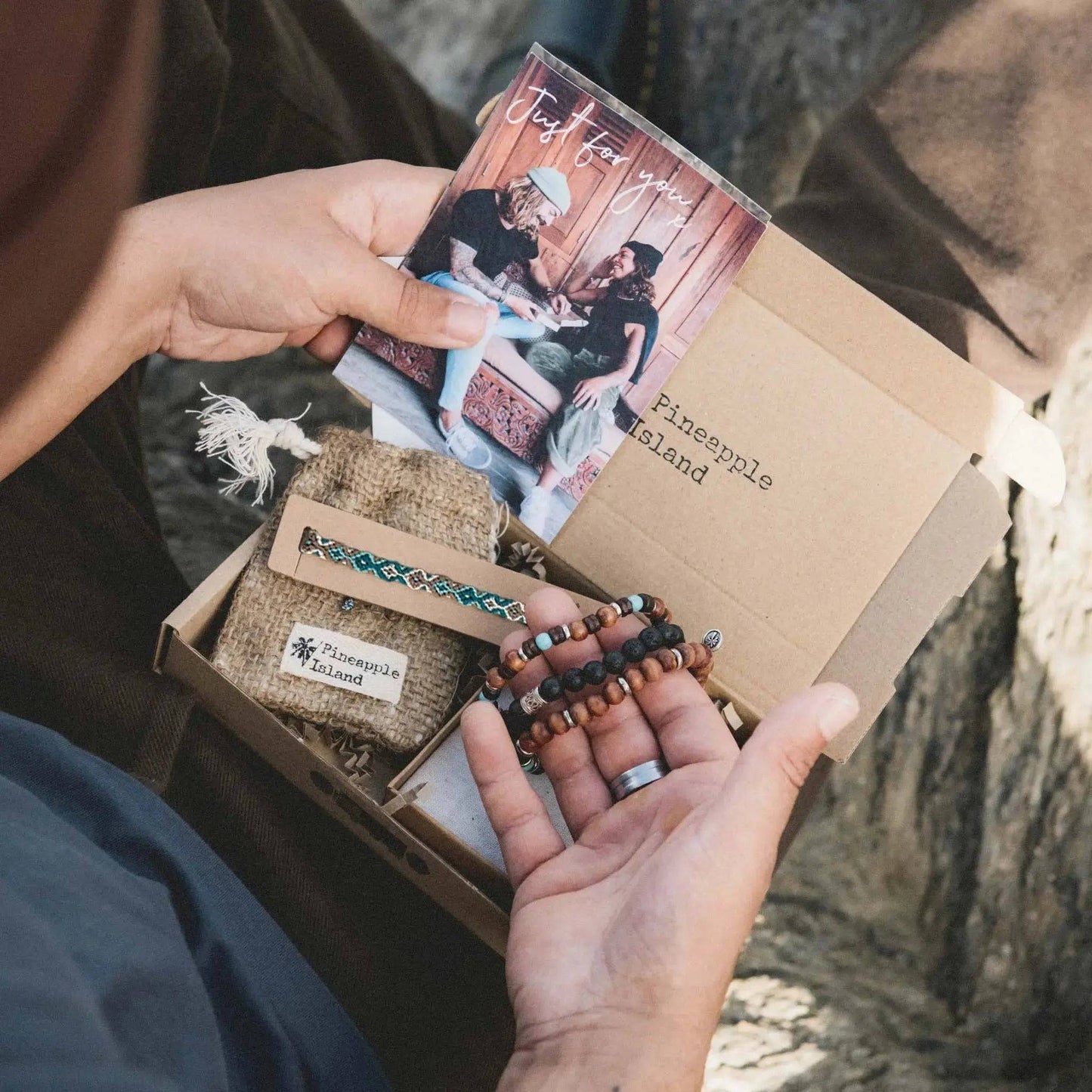 Mens Bracelet Letterbox Gift Set with Five Unique Bracelets